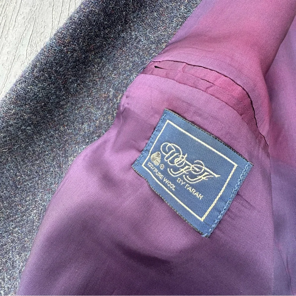 WFF BY FARAH Gray Sport Coat 100% Wool